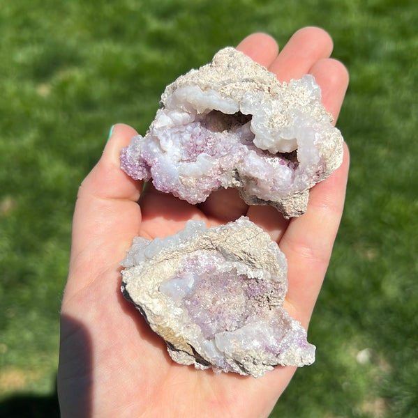 Chalcedony + Fluorite Geode