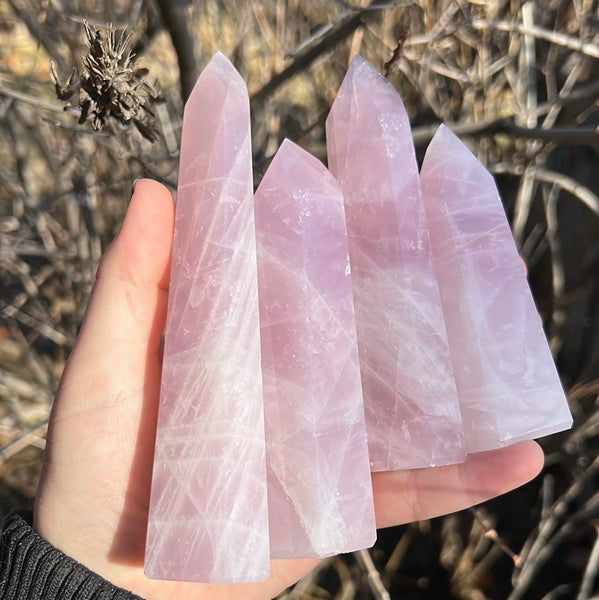 Lavender Rose Quartz Towers