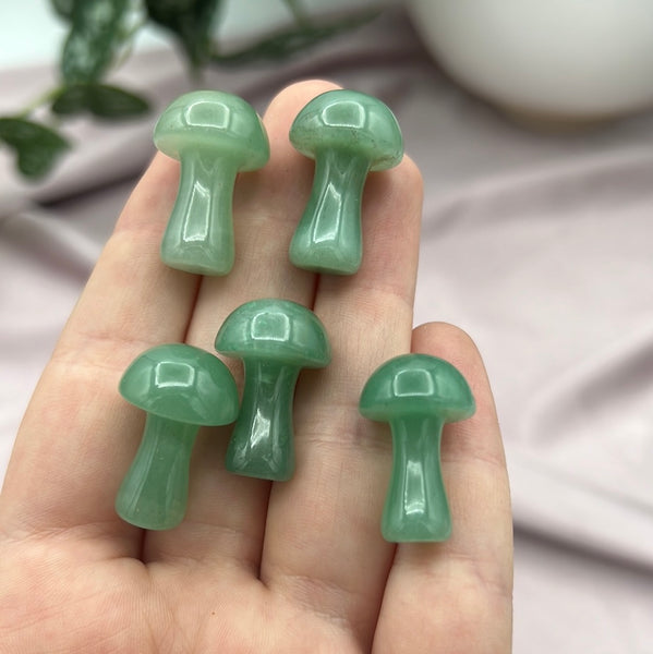 Green Aventurine Mushroom (taller)